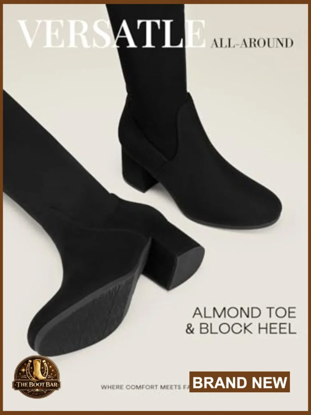 Over The Knee Thigh High Chunky Heel Boots Long Stretch Sexy Fall